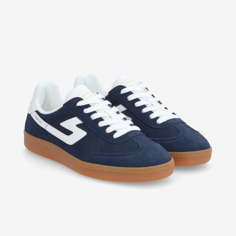 SHEFFIELD JOGGER M - SUEDE/NAPPA - MARINE/BLANC